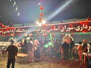 خدمات گسترده موکب دانشگاه آزاد تهران شرق در مراسم وداع و تشییع رهبر شهید
