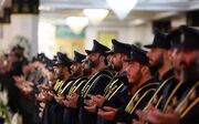 حضور خادمان مرکز نوجوان فاطمی در آیین خطبه خوانی شام رحلت بانوی کرامت