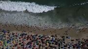 Rio de Janeiro's hottest day in at least a decade sends residents to the beach