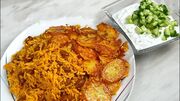 طرز تهیه یک لوبیا پلو متفاوت و خوشمزه با لوبیا چیتی (فیلم)