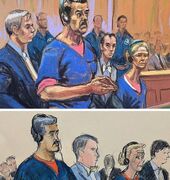 تصاویر نقاشی مادورو در دادگاه فدرال نیویورک