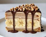 طرز تهیه کیک یخچالی موز و گردو ؛ فوری و بی‌دردسر