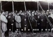 عکس یادگاری جمعی از فرماندهان و افسران ایرانی و روسی قزاقخانه