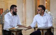 شرع و مکرون باهم به مسجد اموی رفتند