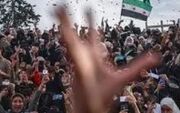 پخش شیرینی به مناسبت صدور حکم اعدام بشار اسد