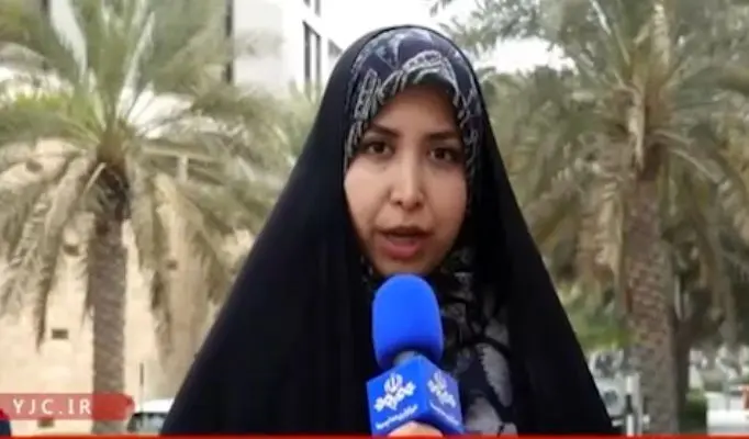 رجز خوانی خبرنگارِ خانم صداوسیما با گوشی آیفون!