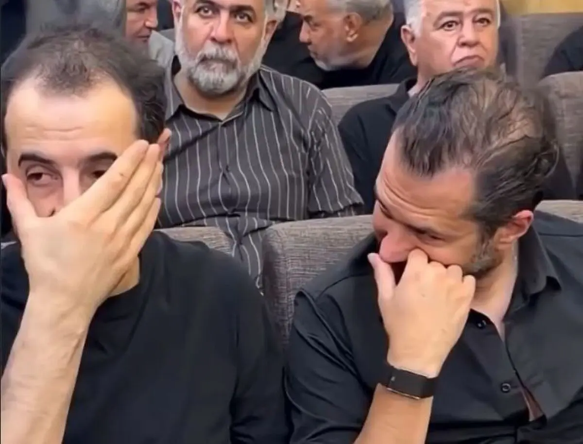 خنده جنجالی ایمان صفا و سیاوش خیرابی در مراسم ختم