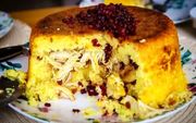طرز تهیه ته چین مرغ زعفرانی در ماهیتابه