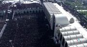 اقامه نماز بر پیکر رهبر شهید و ۴ عضو خانواده ایشان