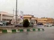 بارش شدید باران و آبگرفتگی معابر در خاش