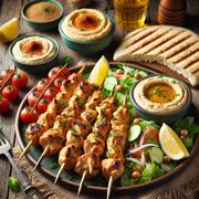 طرز تهیه کباب لذیذ شیش طاووق عربی با مرغ