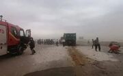 طوفان شن در محور قم ـ گرمسار حادثه آفرید