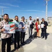 لامرد|دعوت مردم به همدلی محله‌ای؛ «سلام محله» در راهپیمایی ۲۲ بهمن بخش چاهورز