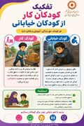 اینفو گراف|تفکیک کودکان کار از کودکان خیابانی؛ نگاهی به تفاوت‌ها و ضرورت حمایت‌های تخصصی