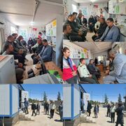بازدید معاون سیاسی فرماندار و مسئولان شهرستان از کانکس کاهش آسیب به مناسبت هفته مبارزه با مواد مخدر