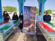 خنج | آیین غبارروبی و عطرافشانی مزار شهدا به مناسبت گرامیداشت هفته بهزیستی