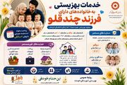 اینفوگرافیک خدمات بهزیستی به خانواده های دارای فرزند چندقلو