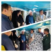 فومن/بازدید مسئولین شهرستان فومن از خانواده دارای چهار عضو معلول