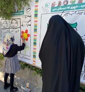 نقش‌آفرینی فرزندان خانه کوثر اسکو در «طولانی‌ترین نقاشی آیینی» اربعین در سهند