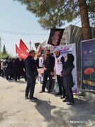 بیضا|برپایی موکب اداره بهزیستی شهرستان بیضا در مسیر پیاده‌روی جاماندگان اربعین