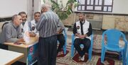 میز خدمت بهزیستی و اورژانس اجتماعی ۱۲۳ شاهین‌دژ در مصلای نماز جمعه اهل تسنن