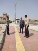 خمیر | بازدید میدانی مسئولان از مناسب‌سازی مبلمان شهری بندر خمیر