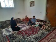 بازدید میدانی بهزیستی کبودرآهنگ از خانواده دارای فرزندان سه‌قلو در روستای دستجرد