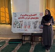 برگزاری جلسه آموزشی پیشگیری از معلولیت‌های دوران سالمندی در محله رسالت نظرآباد