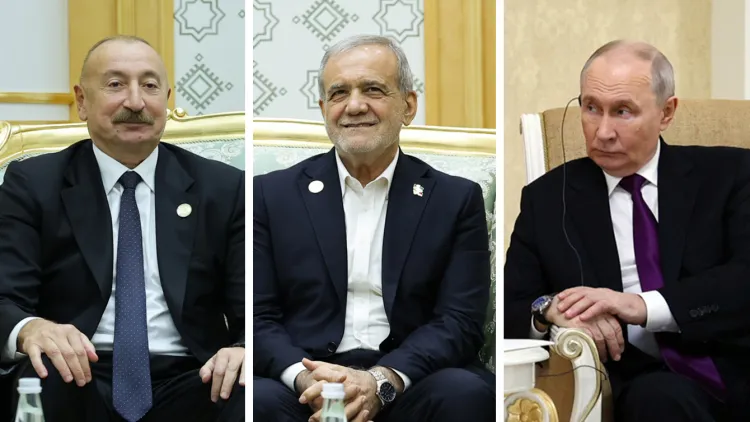دیپلماسی سه‌جانبه در حاشیه اجلاس خزر؛ نشست پزشکیان با پوتین و علی‌اف