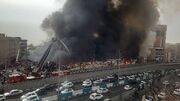 آتش‌سوزی گسترده و مهیب در بازارچه جنت‌آباد تهران / دود حادثه از نقاط مختلف شهر قابل رؤیت است+ فیلم