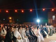 دومین جشن «پیوند آسمانی» با تجلیل از ۱۵ نوعروس در جعفرآباد مغان برگزار شد