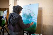 رونمایی از نقاشی پرتره سردار شهید «امیرعلی حاجی‌زاده» در حوزه هنری قزوین