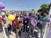 زمین ورزشی فرشته‌های میناب در مدرسه پروین اعتصامی روستای کهک افتتاح شد
