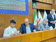 مراسم امضای تفاهم‌نامه همکاری کمیته ملی المپیک و بانک اقتصاد نوین در قالب «طرح مشعل»