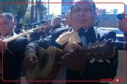 حضور جالب توجه هواداران تیم ملی و گروه موزیک مکزیکی در مقابل هتل ایران