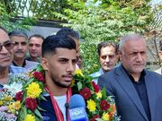 استقبال از مهدی الفتی دارنده مدال برنز آسیایی در گرگان