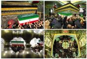 پیکر مطهر رهبر شهید انقلاب در رواق دارالذکر حرم مطهر رضوی آرام گرفت