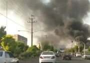 دود شرق تهران ناشی از آتش‌سوزی یک منزل قدیمی در خیابان دماوند است