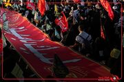 پرچم سرخ انتقام روی پیشانی مشایه اربعین