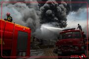 اطفای حریق در محوطه بارگیری نفت سفید پالایش نفت تهران
