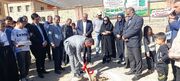 کلنگ‌زنی زمین مینی‌فوتبال چمن مصنوعی روستای گوشه پل دورود