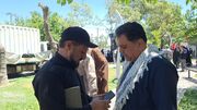 تکریم زائران با خدمت بی‌منت/ حضور عملی و میدانی مدیرکل میراث‌فرهنگی کهگیلویه و بویراحمد در صف اول خدمت به زائران مشهد