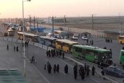 استقرار ناوگان حمل‌ونقل عمومی بوشهر در مرز شلمچه تا پایان طرح اربعین
