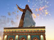 شور و حال وصف‌ناشدنی در میان مردم خوی/ رونمایی از تندیس شمس تبریزی/ شهر به استقبال افتتاح بارگاه شمس رفت