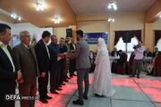 آئین ازدواج ۵۳ زوج از فرزندان پایور و بازنشسته ارتش منطقه اصفهان برگزار شد