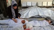 کودکان غزه با لباس عید کفن‌پوش شدند