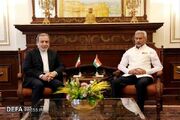 دیدار وزیر امور خارجه جمهوری اسلامی ایران با وزیر امور خارجه هند