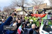 پیکر شهید «کشاورز راد» بر دستان مردم تشییع شد
