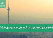 مرگ 30 هزار و 600 نفر بر اثر آلودگی هوا در سال گذشته - اکونیوز