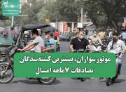 موتورسواران، بیشترین کشته‌شدگان تصادفات 7ماهه امسال - اکونیوز